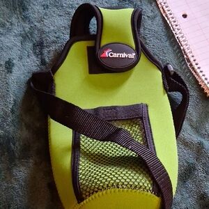 Carnival Lime Green Neoprene Water Bottle Holder.